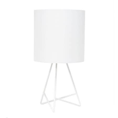 Lighting Business White Down to the Wire White Table Lamp with Fabric Shade LI2519852